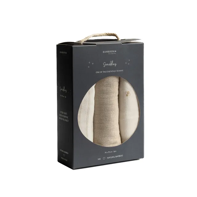 bamboom-swaddle-m-3-pack-70x70cm-stripes-350 image 1