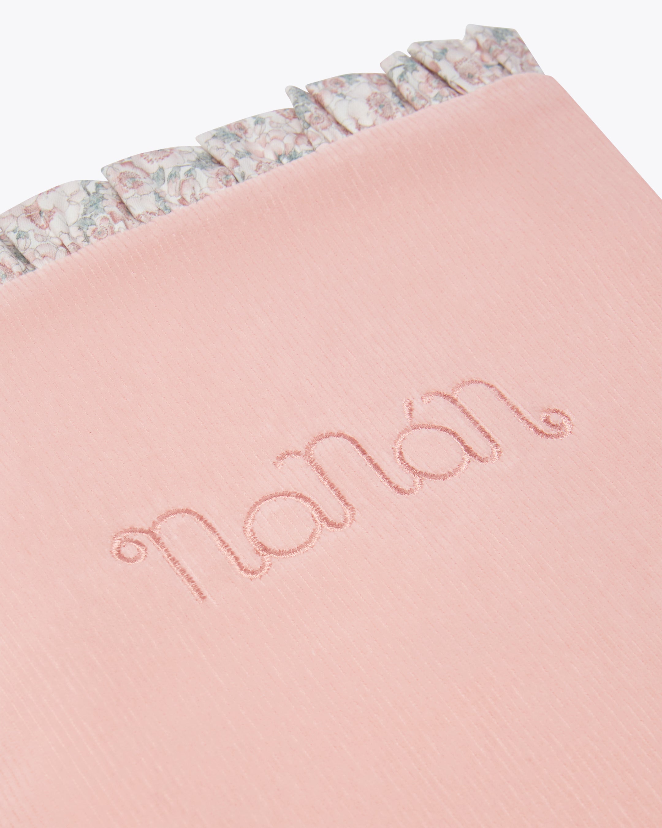 nanan-coperta-bicolore-reversibile-con-rouches-fiorellini image 3