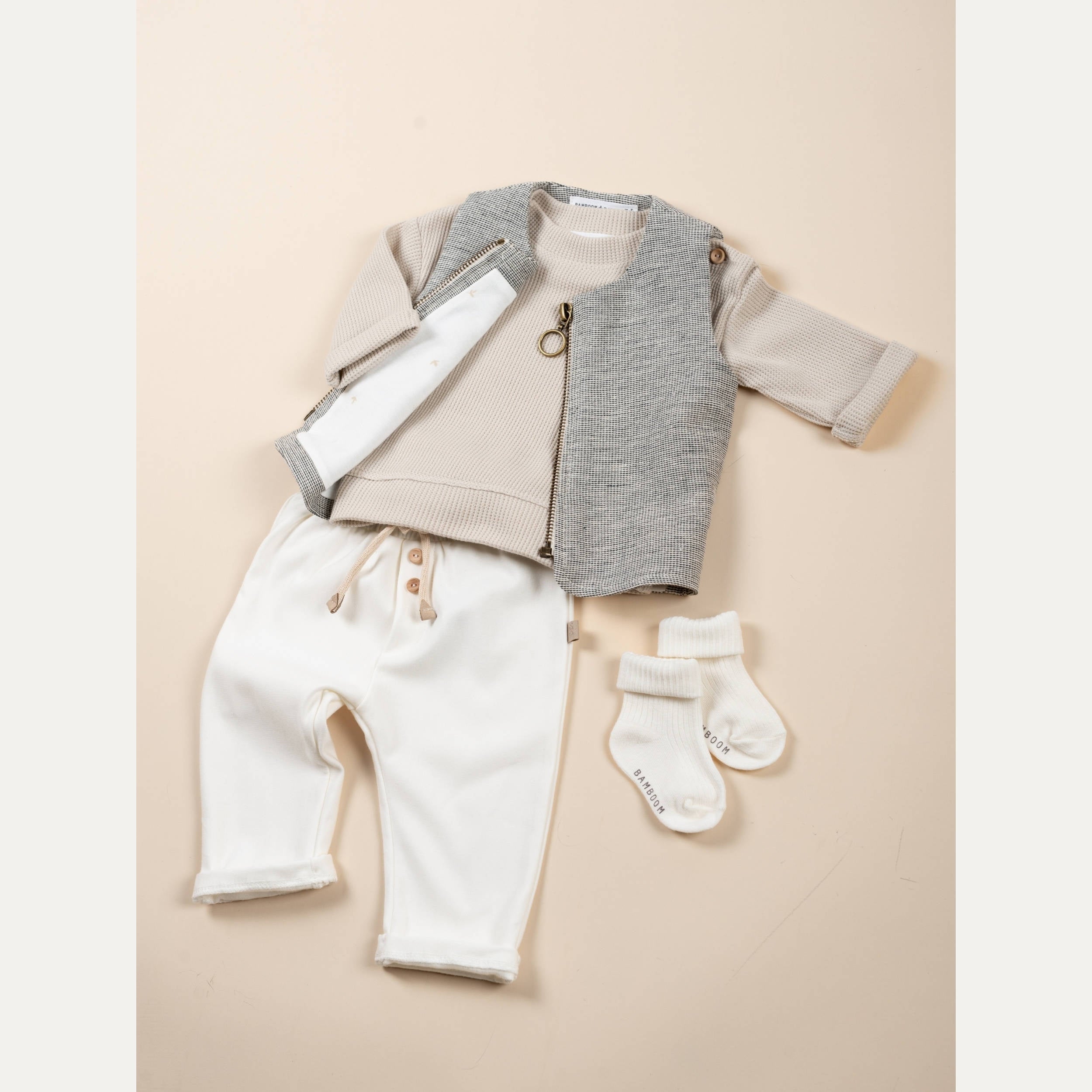 bamboom-maglia-bimbo-almond-cream-273-jersey-waffle image 3
