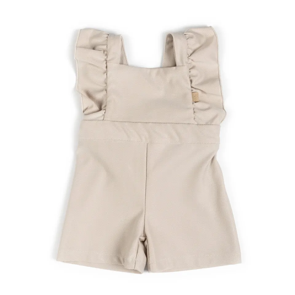 bamboom-salopette-bimba-corta-light-sand-52-jeans-morbido image 1